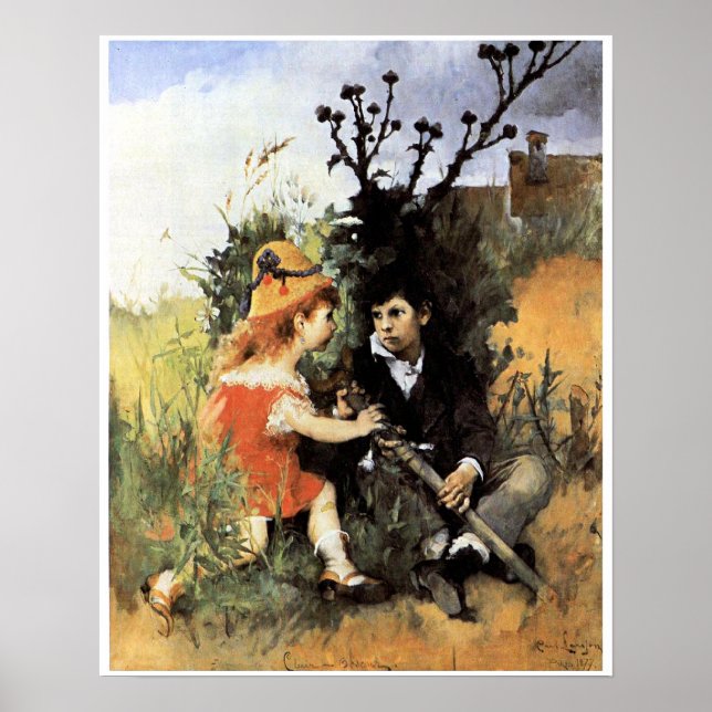 Poster obra de arte de Carl Larsson, Clair Obscur,  (Frente)