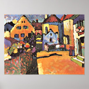 Poster Obra de Kandinsky, Grungasse em Murnau,