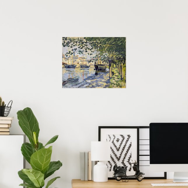 Poster Obra de Monet, Seine em Rouen, (Escritório em casa)