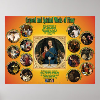 Póster Obras corporais e espirituais do Compaixão