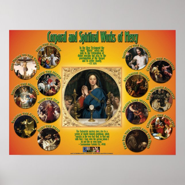 Póster Obras corporais e espirituais do Compaixão (Frente)