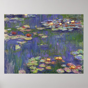 Póster Obras-primas de Lírios de Água de Monet