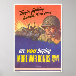 Poster Obrigações de guerra Comprar da Segunda Guerra Mun