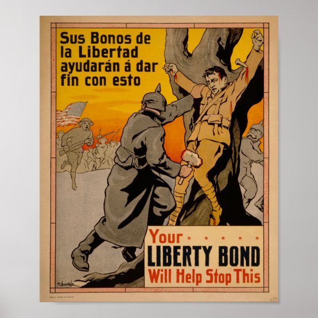 Póster Obrigações de Liberdade de Propaganda WW1 (Frente)