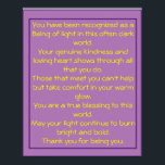 Poster Obrigado Apreciação Poem Loving Gift<br><div class="desc">Um poema maravilhoso para dizer a alguém o quão especial eles são. Este presente poético trará certamente lágrimas de alegria a quem o receber.</div>