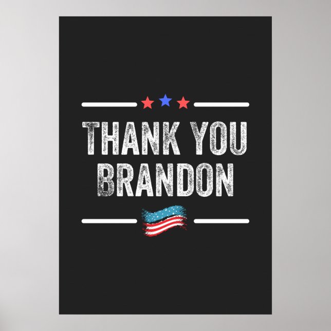 Poster Obrigado Brandon (Frente)