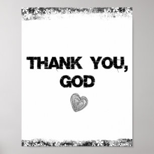 Poster Obrigado citações do deus