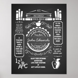 Poster obrigado de aposentadoria de professor que está de