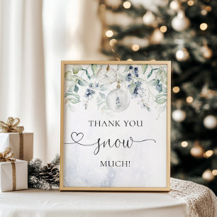 Poster Obrigado de Natal você neve muito