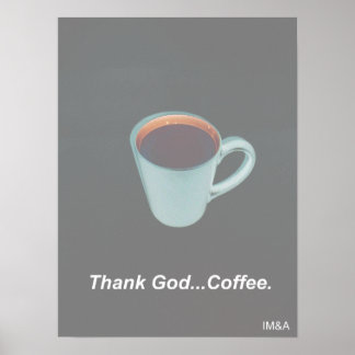 Poster Obrigado Deus Café Branco e Mauve