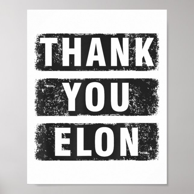 Poster Obrigado Elon (Frente)