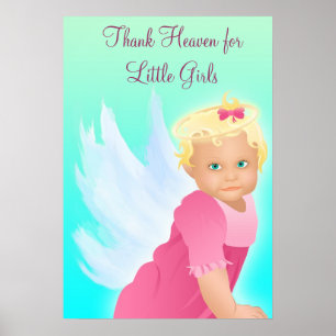 Póster Obrigado Heaven for Little Girls Chá de fraldas Ba