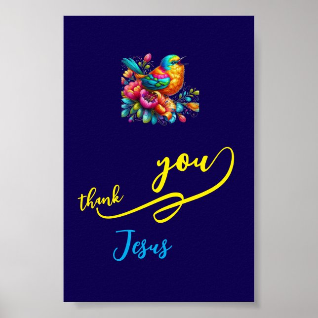 Poster Obrigado Jesus (Frente)