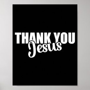 Poster Obrigado Jesus Fé Baseada no Cristianismo Bíblia E