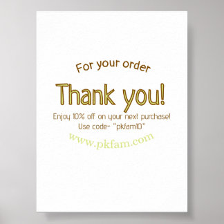 Poster Obrigado pela compra detalhes de negócios da famíl