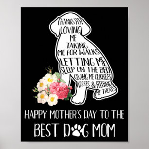 Poster Obrigado por amar feliz dia das mães para o cachor