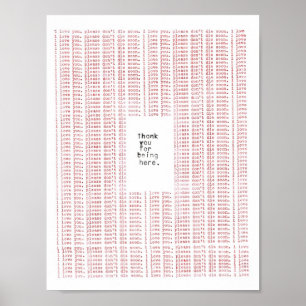 Poster obrigado por estar aqui