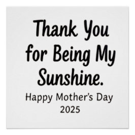 Póster Obrigado por ser minha mãe brilhante presentes