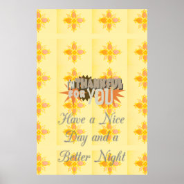 Poster Obrigado por ter um bom dia e uma noite melhor