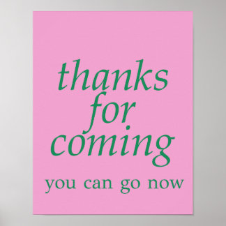 Poster Obrigado por vir