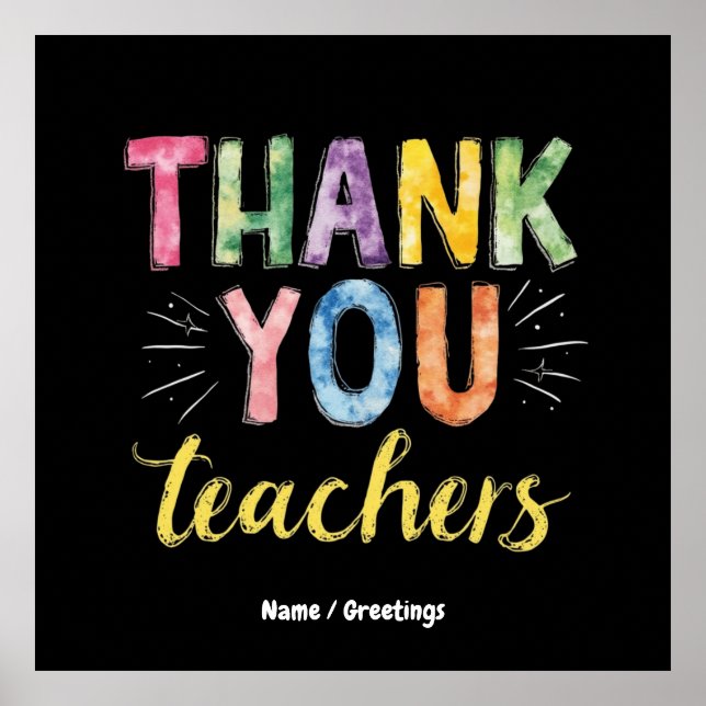 Poster Obrigado Professores e Estudantes - Presente de Gr (Frente)