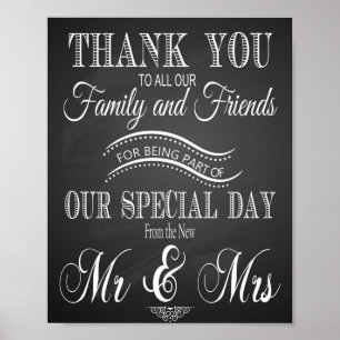 Póster Obrigado que do casamento do quadro você imprime