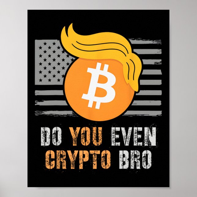 Poster Obrigado, Trump, Você Até Cripto Bro Levante Touro (Frente)