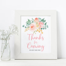 Obrigados de Chás Florais Rosa-Blush Boho para a A