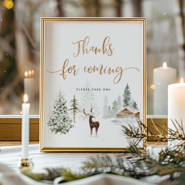 Poster Obrigados de veados de inverno (Criador carregado)