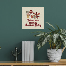 Poster Obrigados e dando estética de queda