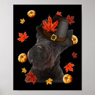 Poster Obrigados Felizes do Cachorro de Terrier Pilgrim H