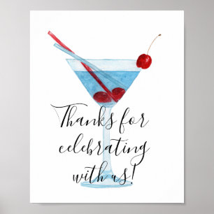 Poster Obrigados Para Celebração Com A Parede De Vidro De