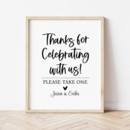 Poster Obrigados para Celebrar com o Sinal de Favor do Pa