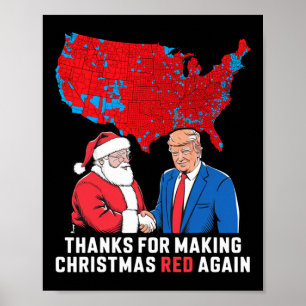 Poster Obrigados Para Fazer De Natal Vermelho Novamente T