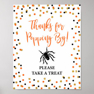 Poster Obrigados para Popping por Festa de Halloween Sina