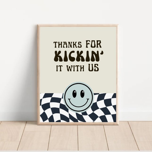 Poster Obrigados retrorreflectores pretos e brancos para  (Criador carregado)