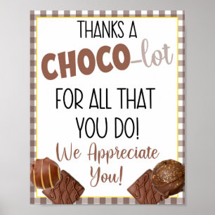 Poster Obrigados um Choco-Lot para tudo que você faz