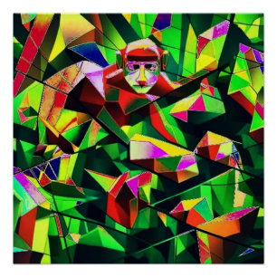 Póster Observação de macacos