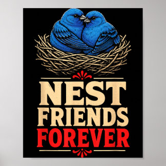 Poster Observação de Pássaros Amigos do Ninho para Sempre