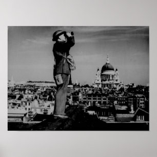 Póster Observador de aviões