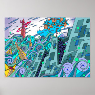 Poster Observador nas ondas.