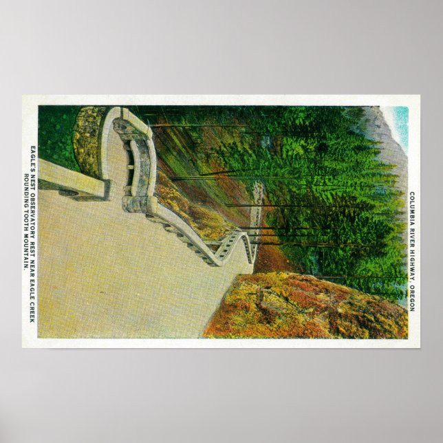 Poster Observatório Eagle's Nest no rio Columbia (Frente)