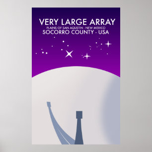 Poster Observatório espacial Very Large Array arte espaci