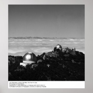 Poster Observatório Lick no Monte Hamilton por Ansel Adam