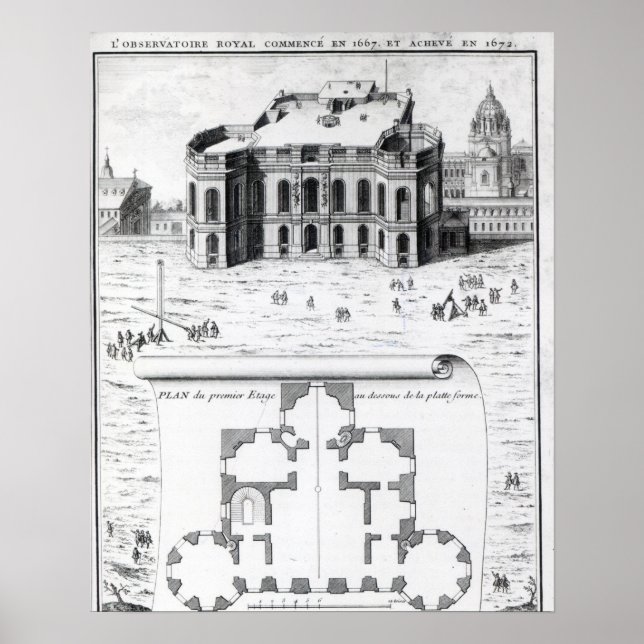 Poster Observatório Real em Paris, 1741 (Frente)