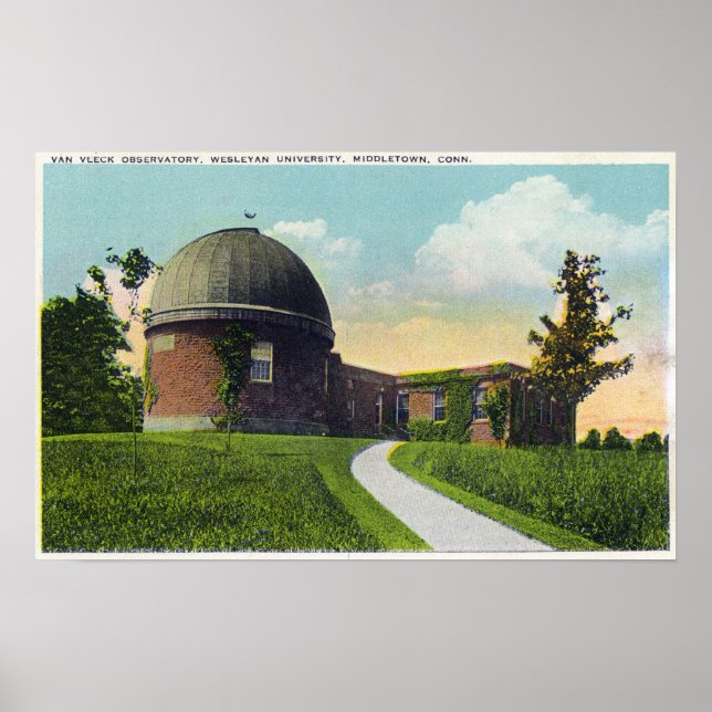 Póster Observatório Van Vleck da Universidade de Wesleyan (Frente)