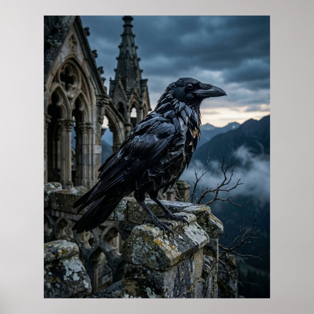 Poster Obsidian Crow Gothic Spire (Frente)