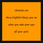 Poster Obstáculos<br><div class="desc">Lembre-se de olhar seu objetivo!</div>