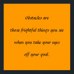 Poster Obstáculos<br><div class="desc">Lembre-se de olhar seu objetivo!</div>