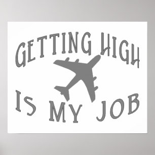 Póster Obtendo o piloto alto da linha aérea